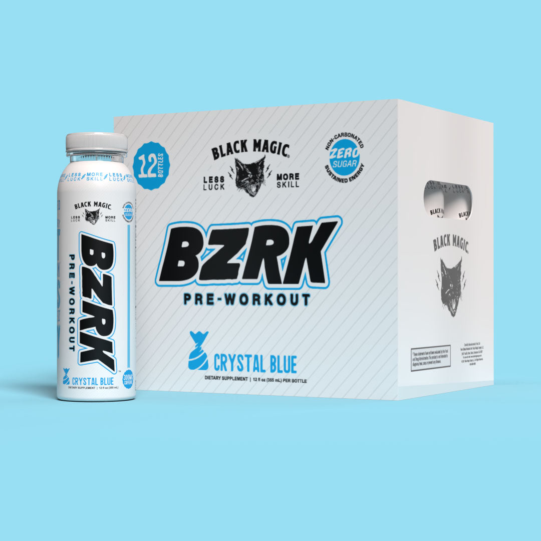 Black Magic Supply BZRK RTD Pre-Workout Drink - High Potency Energy & Focus - 12 Bottles